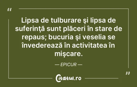 Lipsa de tulburare ÅŸi lipsa de suferinÅ... Lipsa de tulburare ÅŸi lipsa de suferinÅ...