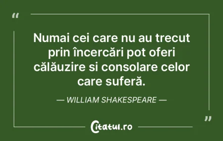 Numai cei care nu au trecut prin încerc... Numai cei care nu au trecut prin încerc...
