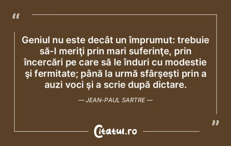 Geniul nu este decât un împrumut: treb... Geniul nu este decât un împrumut: treb...