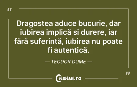 Dragostea aduce bucurie, dar iubirea imp... Dragostea aduce bucurie, dar iubirea imp...