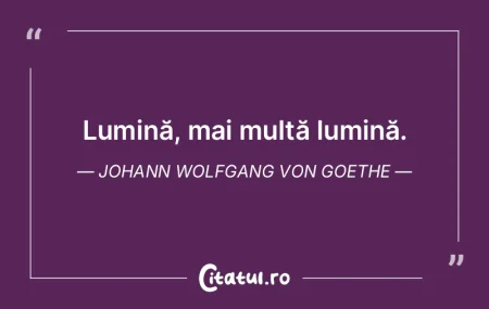 Lumină, mai multă lumină. Johann Wolf... Lumină, mai multă lumină. Johann Wolf...