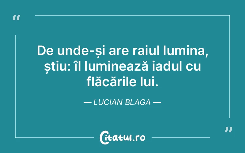 Citat Lucian Blaga - citate spiritualitate