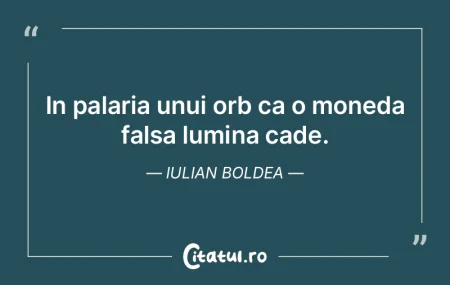 In palaria unui orb ca o moneda falsa lu... In palaria unui orb ca o moneda falsa lu...