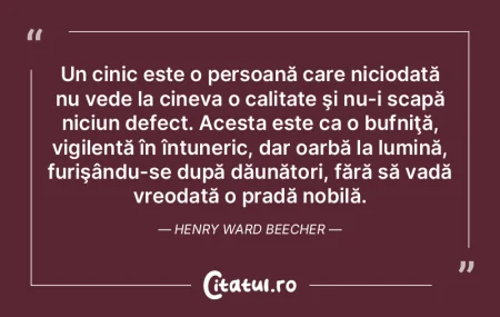 Un cinic este o persoană care niciodatÄ... Un cinic este o persoană care niciodatÄ...