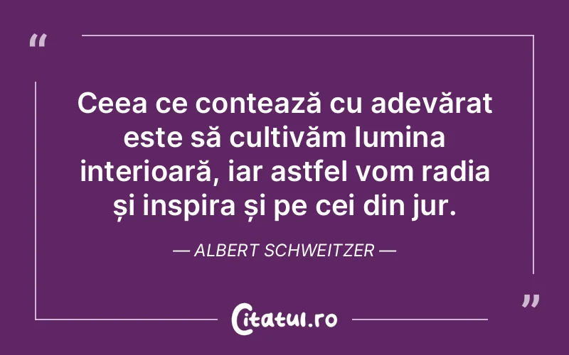 Citat Albert Schweitzer - citate spiritualitate