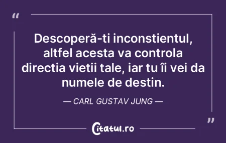 Descoperă-ți inconștientul, altfel ac... Descoperă-ți inconștientul, altfel ac...