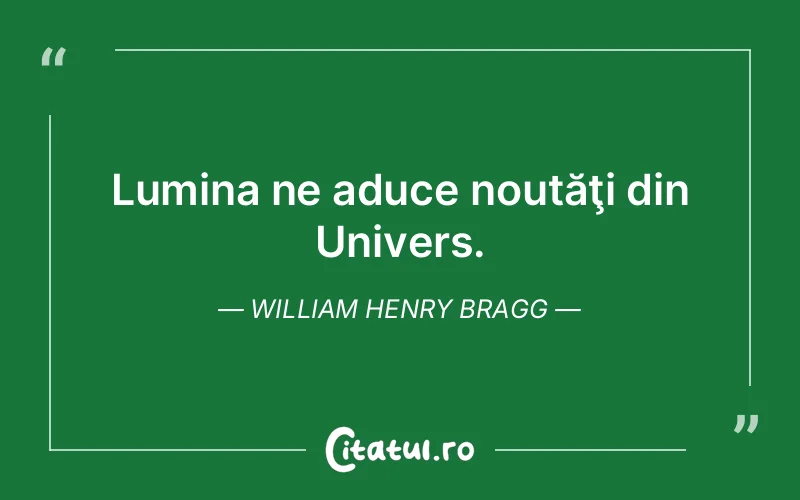 Citat William Henry Bragg - citate spiritualitate