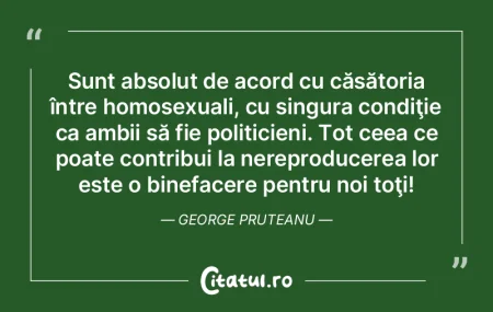 Sunt absolut de acord cu căsătoria în...