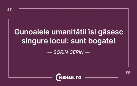 Gunoaiele umanității își găsesc sin...
