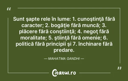Sunt şapte rele în lume: 1. cunoştin�...
