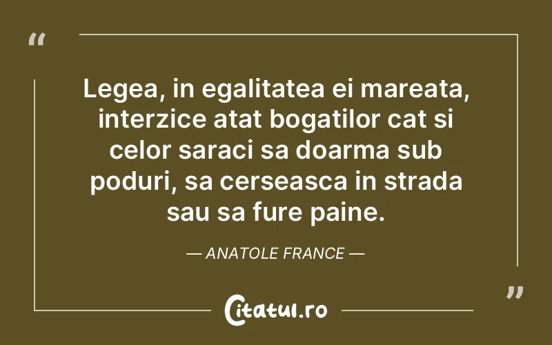 Citat Anatole France - citate spiritualitate