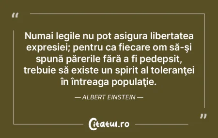 Numai legile nu pot asigura libertatea e... Numai legile nu pot asigura libertatea e...
