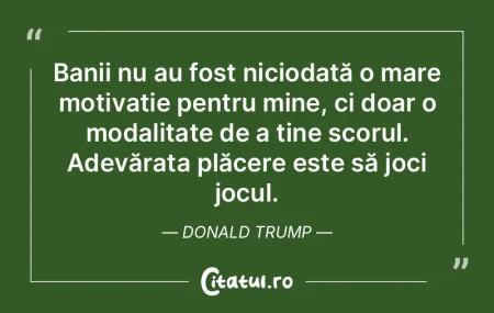 Banii nu au fost niciodată o mare motiv... Banii nu au fost niciodată o mare motiv...