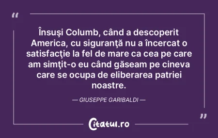 Însuşi Columb, când a descoperit Amer...