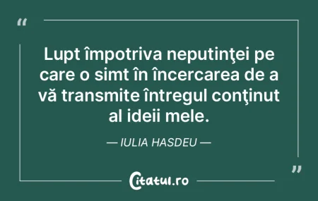 Lupt împotriva neputinţei pe care o si...