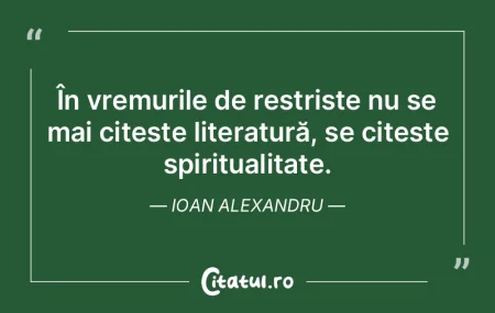 În vremurile de restriște nu se mai ci... În vremurile de restriște nu se mai ci...