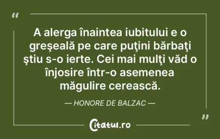 A alerga înaintea iubitului e o greşea... A alerga înaintea iubitului e o greşea...
