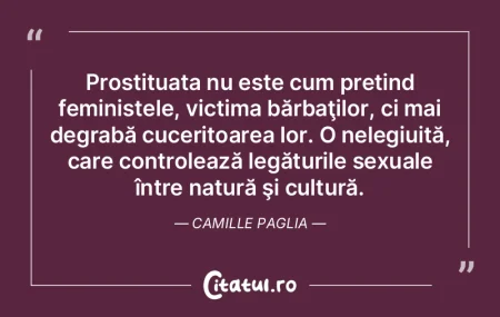 Prostituata nu este cum pretind feminist... Prostituata nu este cum pretind feminist...