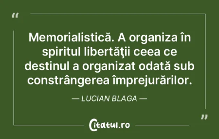 Memorialistică. A organiza în spiritul... Memorialistică. A organiza în spiritul...
