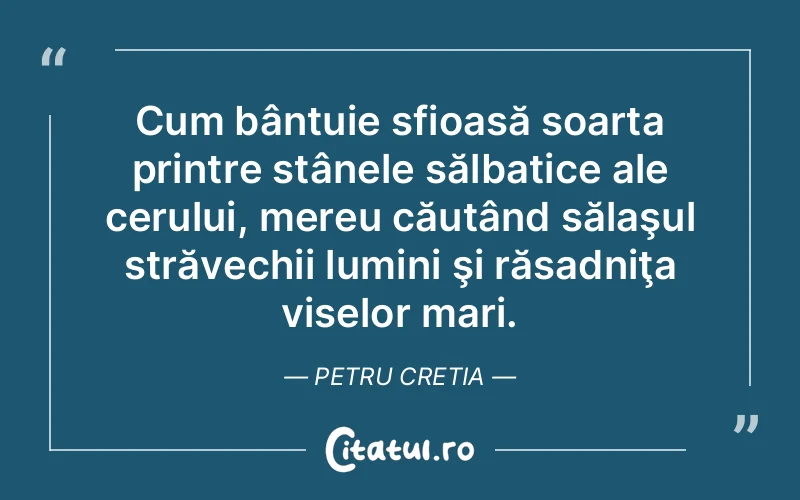 Citat Petru Cretia - citate spiritualitate