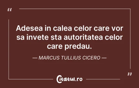 Adesea in calea celor care vor sa invete... Adesea in calea celor care vor sa invete...