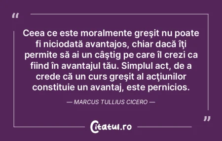 Ceea ce este moralmente greşit nu poate... Ceea ce este moralmente greşit nu poate...