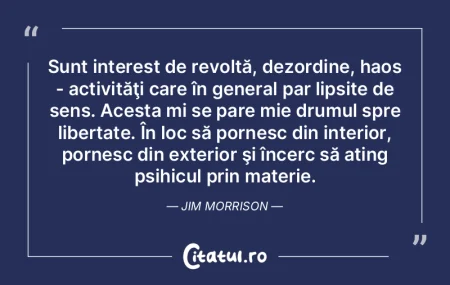 Sunt interest de revoltă, dezordine, ha... Sunt interest de revoltă, dezordine, ha...