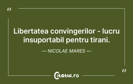 Libertatea convingerilor - lucru insupor... Libertatea convingerilor - lucru insupor...