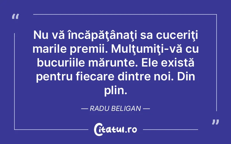 Citat Radu Beligan - citate spiritualitate