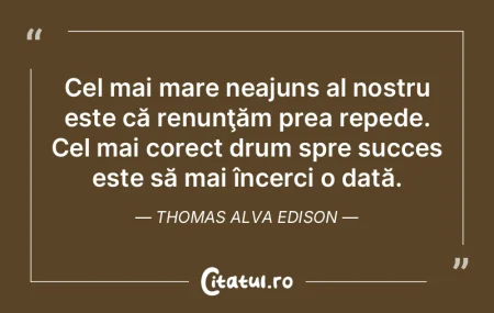 Cel mai mare neajuns al nostru este că ... Cel mai mare neajuns al nostru este că ...