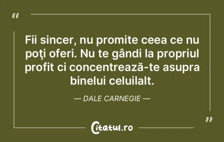 Fii sincer, nu promite ceea ce nu poţi ... Fii sincer, nu promite ceea ce nu poţi ...