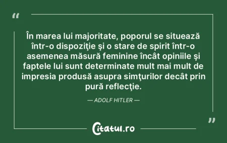 În marea lui majoritate, poporul se sit... În marea lui majoritate, poporul se sit...