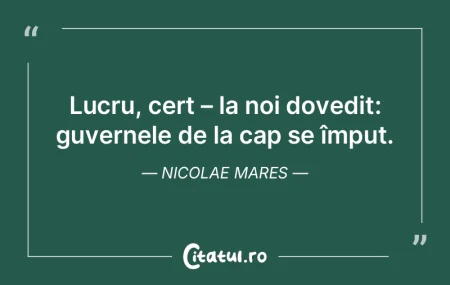 Lucru, cert – la noi dovedit: guvernel... Lucru, cert – la noi dovedit: guvernel...