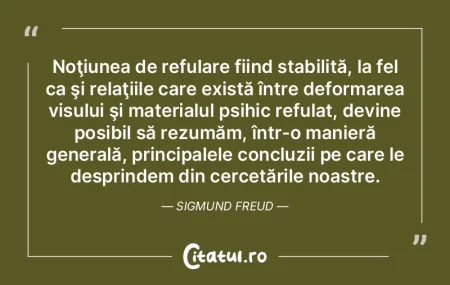 Noţiunea de refulare fiind stabilită, ... Noţiunea de refulare fiind stabilită, ...