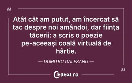 Atât cât am putut, am încercat să ta... Atât cât am putut, am încercat să ta...