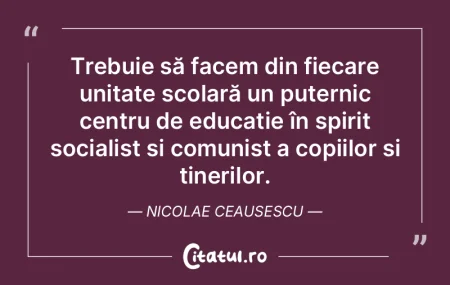 Trebuie să facem din fiecare unitate ș...