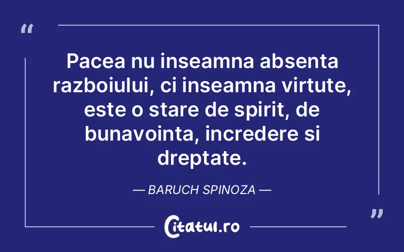 Citat Baruch Spinoza - citate spiritualitate