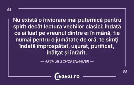 Nu există o înviorare mai puternică p...