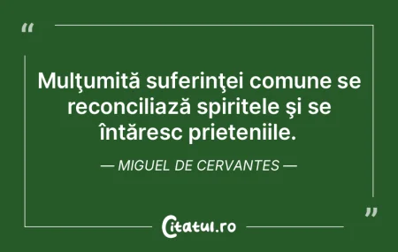Mulţumită suferinţei comune se reconc... Mulţumită suferinţei comune se reconc...