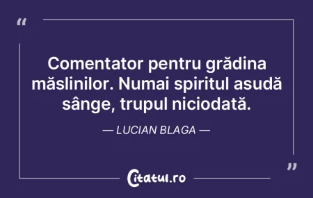 Comentator pentru grădina măslinilor. ... Comentator pentru grădina măslinilor. ...