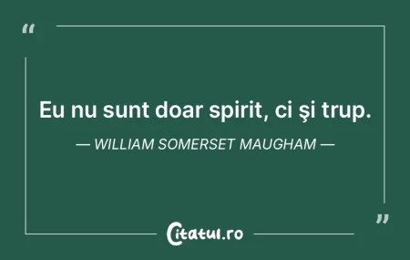 Eu nu sunt doar spirit, ci şi trup. Wil...