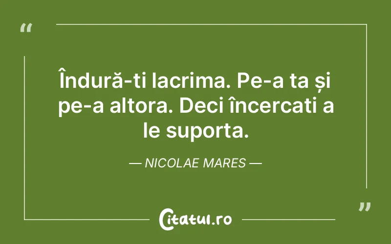 Citat Nicolae Mares - citate spiritualitate