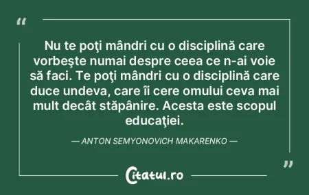 Nu te poţi mândri cu o disciplină car... Nu te poţi mândri cu o disciplină car...