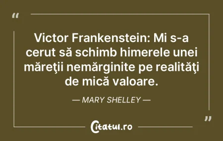 Victor Frankenstein: Mi s-a cerut să sc... Victor Frankenstein: Mi s-a cerut să sc...
