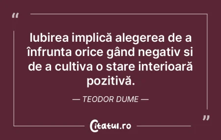 Iubirea implică alegerea de a înfrunta...