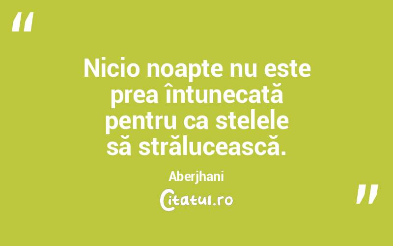 Nicio noapte nu este prea întunecată pentru ca stelele să strălucească. Aberjhani