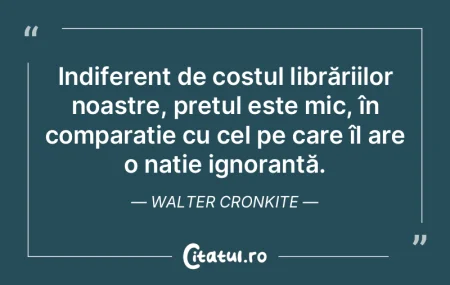 Indiferent de costul librăriilor noastr...