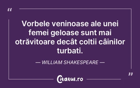 Vorbele veninoase ale unei femei geloase...