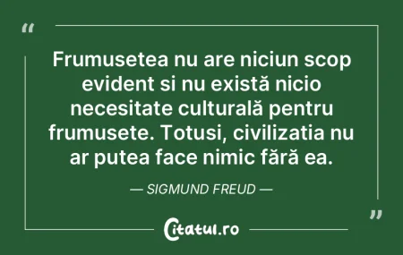 Frumusețea nu are niciun scop evident �...