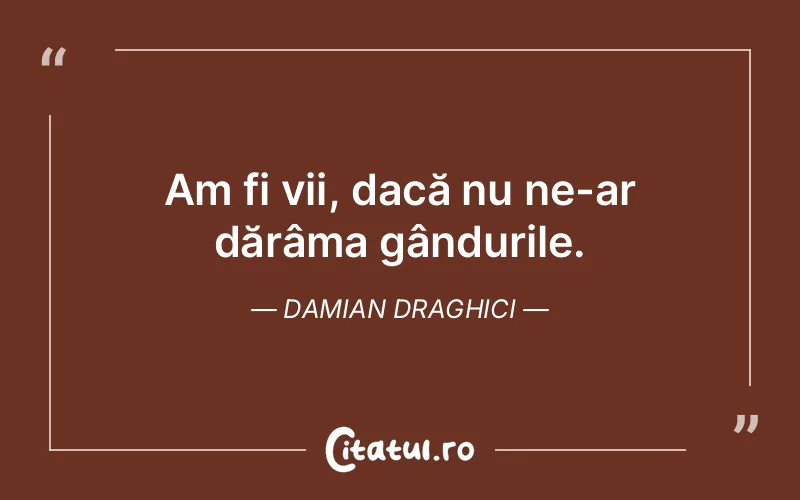 Citat Damian Draghici - citate triste